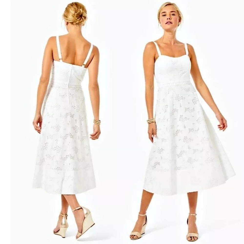 Lilly Pulitzer White Fawn Midi Dress